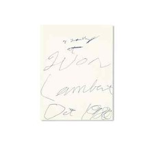 Cy Twombly 1980 Yvon Lambert Gallery Exhibition Poster