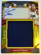 Sarah Strong 2026 Bowman U Best Yellow Laser Player-Worn Signature SP /75