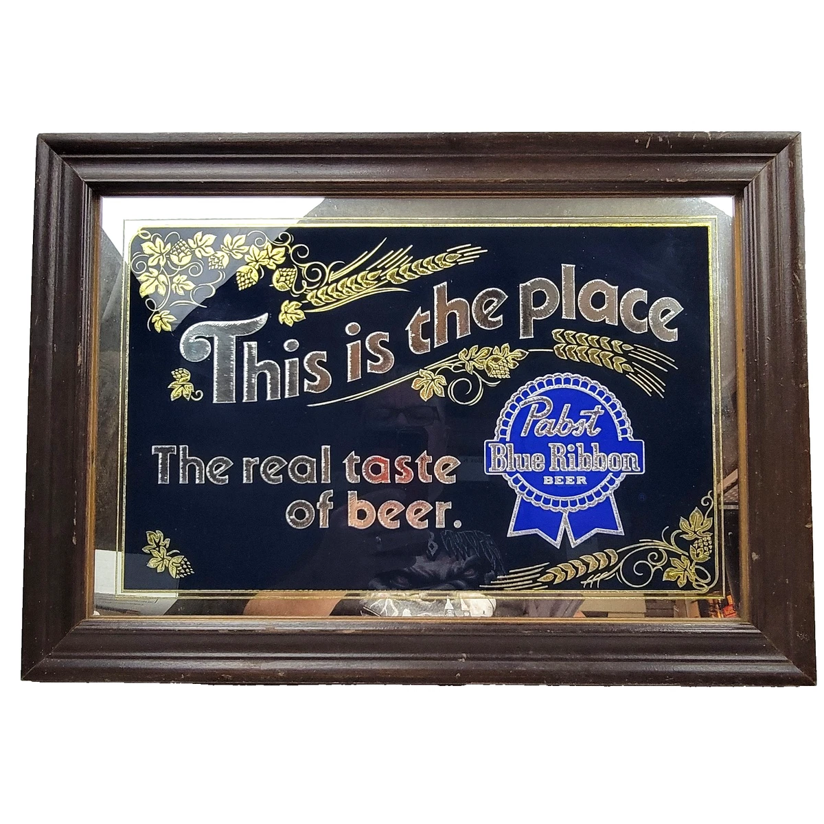 Pabst Blue Ribbon Beer Mirror In Collectible Breweriana Mirrors