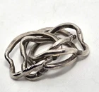 Puzzle Ring Modernist 4 ring vintage sterling silver ring size 5.5