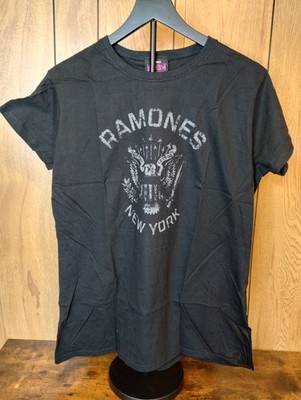   Ramones New York Women s T-Shirt 2XL Black Punk Rock Band Tee