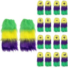 1Pair Adults Mardi Gras Carnival Leg Warmer Covers Heels Long Boots Cuff Cover