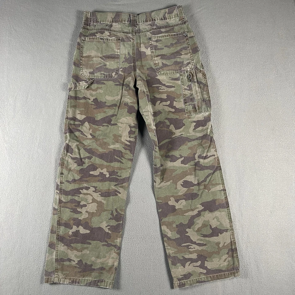Pantalones juveniles Greendog Woodland camuflados talla 14 100 % algodón desgastados desvanecidos caza Foto 2 de 4