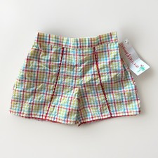 Shrimp  Grits Girl Shorts 3T Plaid Preppy Scalloped School Summer Resort NWT