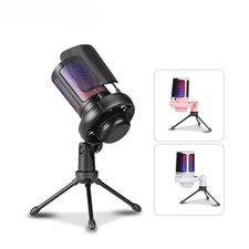 Desktop Live Streaming Microphone Mobile Game RGB Dazzling Lighting USB Computer