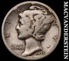 1935-S Silver Mercury Dime - Scarce  Semi-key  Better Date  No Reserve  #i93