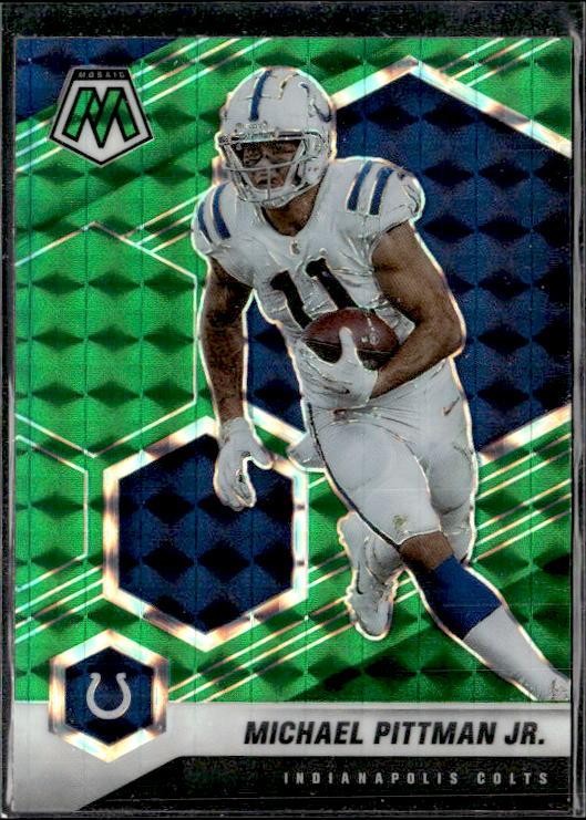 2021 Panini Mosaic #93 Michael Pittman Jr. Prizm Green