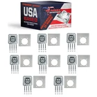 Pit Posse Cargo Trailer Anchor Tie Down D-Ring Flush with Hardware (8pk/Silver)