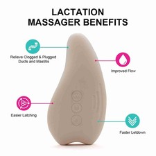 Warming Lactation Massager Soft Silicone Breast Massager For Breastfeeding KGVC