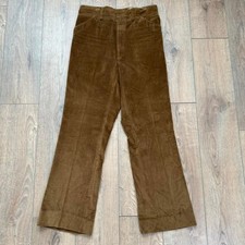 70  s brown Corduroy pants with flare leg and Talon Zipper 30x30
