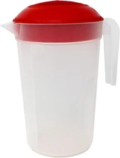 LARGE 1.3 Gallon Water Pitcher, Plastic Juice Pitcher With Lid - Dishwasher Safe