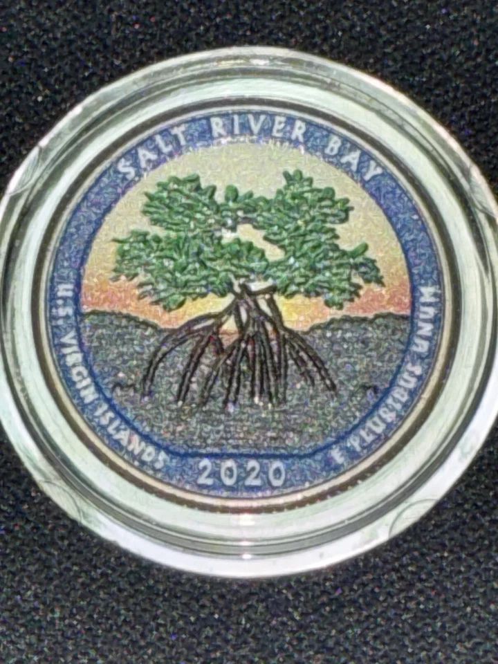 Salt River Bay 2020d America The Beautiful  Colorized Washington Quarter  - Image 3 of 4