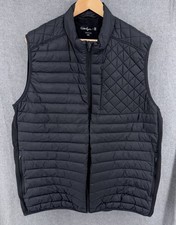 Walter Hagen Perfect 11 Majors Black Down Full Zip Golf Puffer Vest XXL 2XL