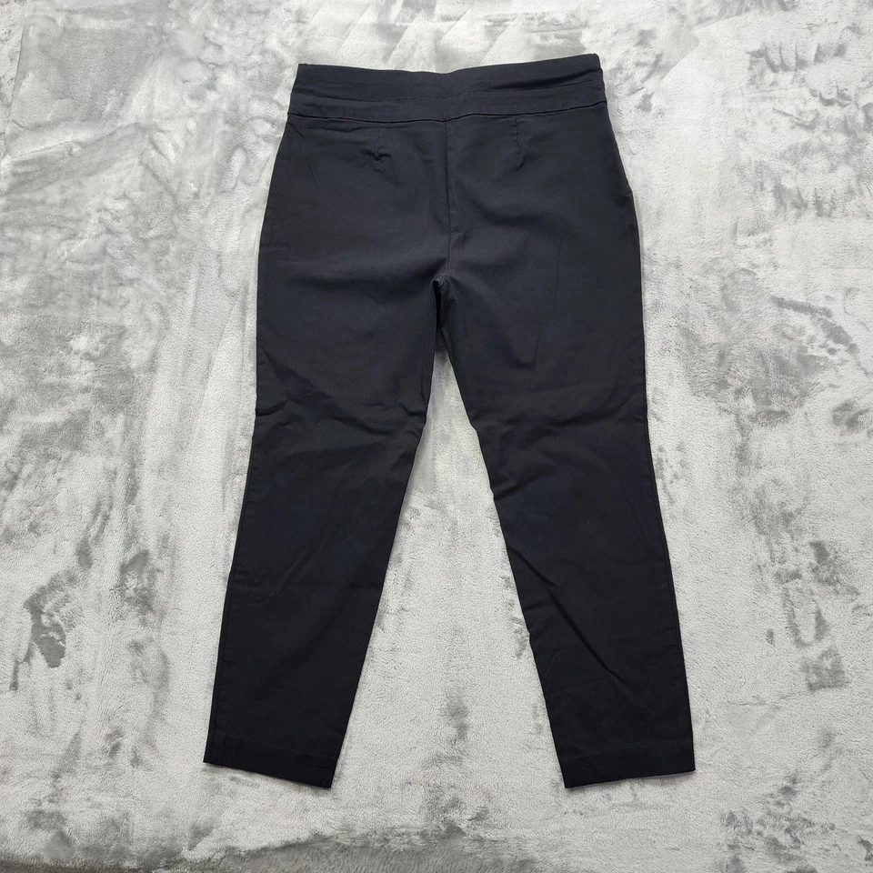 Calça Style&Co Feminina Extra Grande Preta Puxar Cintura Alta Crop Skinny Leg Stretch Office - Imagem 2 de 4