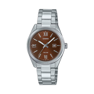 Casio LTP-1302DD-5A Women s Analog Watch Brown Dial Stainless Steel New