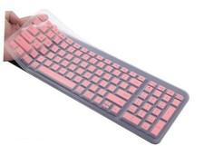 Silicone Keyboard Skin Cover Compatible for 2025 Logitech MK250 for K250 Pink