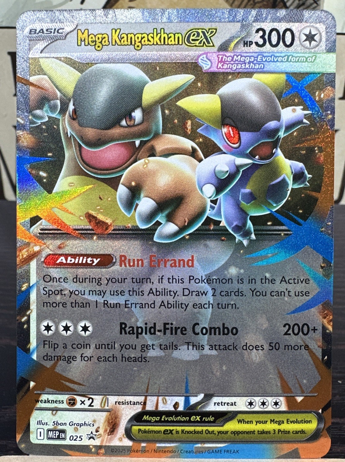 Pokemon TCG Mega Kangaskhan ex 25 Mega Evolution Black Star Promo Card