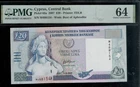 CYPRUS EUROPEAN UNION - 1 OCTOBER 1997 - 20 POUNDS - P63a UNC UNCIRCULATED PMG64