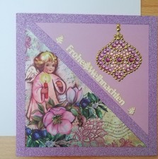 Grußkarte mit Schmuckstein-Motiv, selbstgema...