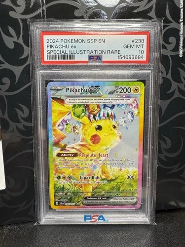 New Listing2024 Pokémon Surging Sparks Pikachu EX Special Illustration Rare PSA 10