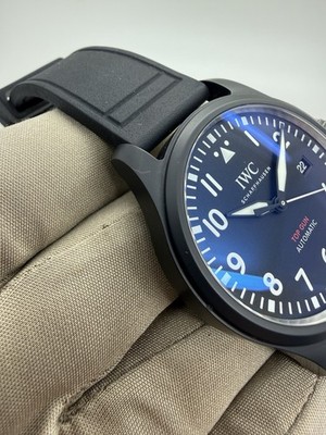 Nuovo 20mm Originale Cinturino IN Gomma Blu Diver per IWC Pilota