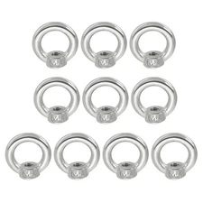 10Pcs Lifting Eye Nut M4, Thread Ring Shoulder Metric Eye Nuts Fastener