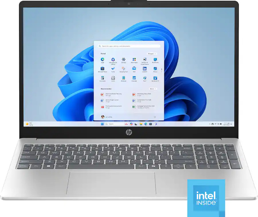 Nueva HP 15.6" HD Intel 4-Core N100 4GB 128GB UFS WiFi 1TB Cloud 1 Year Office 365
