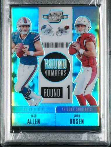 2018 Panini Contenders Optic Rookie /175 Silver Prizm #RNAAR Josh Allen RC PSA 8 view 9