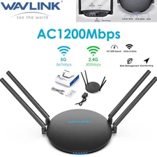 Wavlink WiFi Router 1200Mbps Internet Router WIFI 5 Access Point WPS 2*LAN 1*WAN