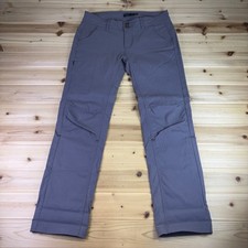 Prana Pants Womens 8 Gray Halle Straight Leg Roll Up Low Rise Cargo Hiking Pants