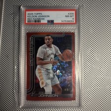 PSA 8 2025-26 Topps Keldon Johnson #200 TRUE Red /5 San Antonio Spurs 6MOTY