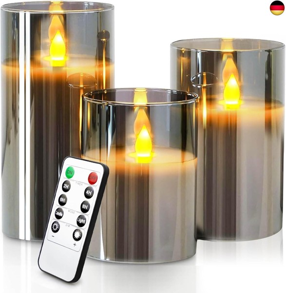Led Kerzen Mit Timerfunktion, Flackernde Flamme, Mit Fernbedienung, Bad Deko, De-image