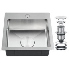 15x15 Inch Drop-In Bar Sink - Stainless Steel Utility Sink for RV  Outdoor Use