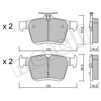 Metelli BremsbeläGe Bremsbelegsatz Hinten FüR VW Golf VII Audi A3 Sportback