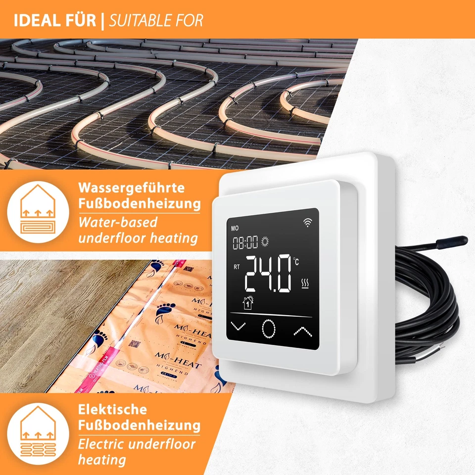 Thermostat Raumthermostat Fußbodenheizung Tuya Smart App Alexa Google Home WLAN - Bild 2 von 4