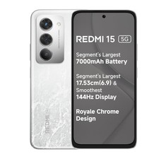 Redmi 15 5G Frosted White 8GB 128GB Segment's Largest 7000mAhA Battery