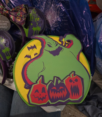 Disney Nightmare Before Christmas Oogie Boogie Small Bag Green Purple Pumpkin