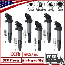 6Pcs Ignition Coil & Iridium Spark Plug for BMW 330Ci 325i 525i 745i X3 X5 UF522