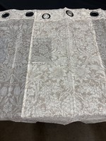 William Morris At Home Sunflower Voile Natural Eyelet Sheer Panel Curtain Pair