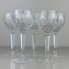 Set Of 5 Waterford LISMORE Vintage Wine Hocks Glasses 7 3/8" Ireland Vintage