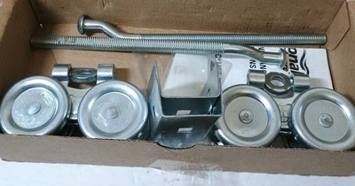 National Hardware N174-268 Zinc Plated 9'' Box Rail Hangers 1 Pair For Barn Doors