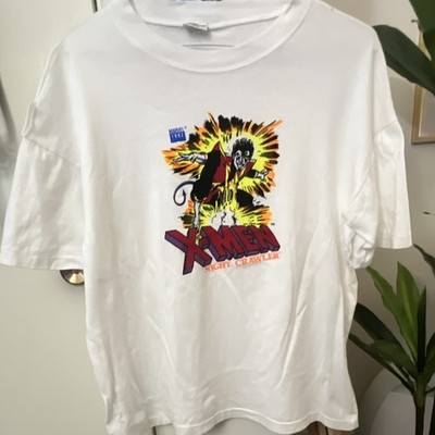 Marvel X-Men Nightcrawler Men s M White Cotton Crew Neck Short Sleeve 90s