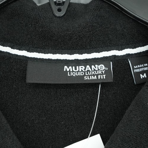 Murano Plantsmen Collection Short-Sleeve Shirt M SLIM FIT Black Terry NWT $79.50 - Picture 4 of 10