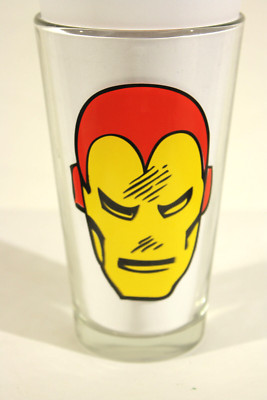 Marvel Iron Man Glass 2012 Collectible Pint 6'' 16 oz Clear