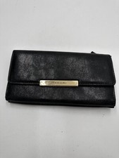 Women’s Black Tahari Wallet Leather Used Lots Of Storage