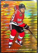 Connor Bedard 23/24 UD Allure Color Flow Orange-Yellow Spectrum Rookie /199