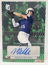 2023 LEAF METAL PERFECT GAME WAVE GREEN MICHAEL MULLINAX 4/6 REFRACTOR AUTO