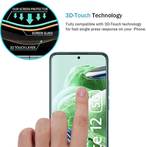 2X Szkło ochronne Folia szklana do Xiaomi Redmi Note 12 4G / 5G Wyświetlacz Folia pancerna 9H - Zdjęcie 6 z 6