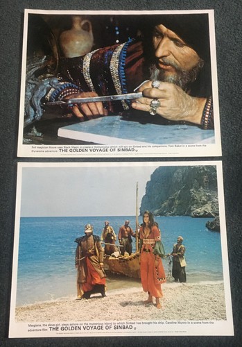 GOLDEN VOYAGE OF SINBAD 1973 ORIGINAL UK 8x10 LOBBY CARD SET! RAY HARRYHAUSEN! - Picture 4 of 5