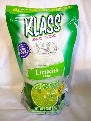 Klass Lime (Limón) Powdered Drink Mix 14.1 Oz Package